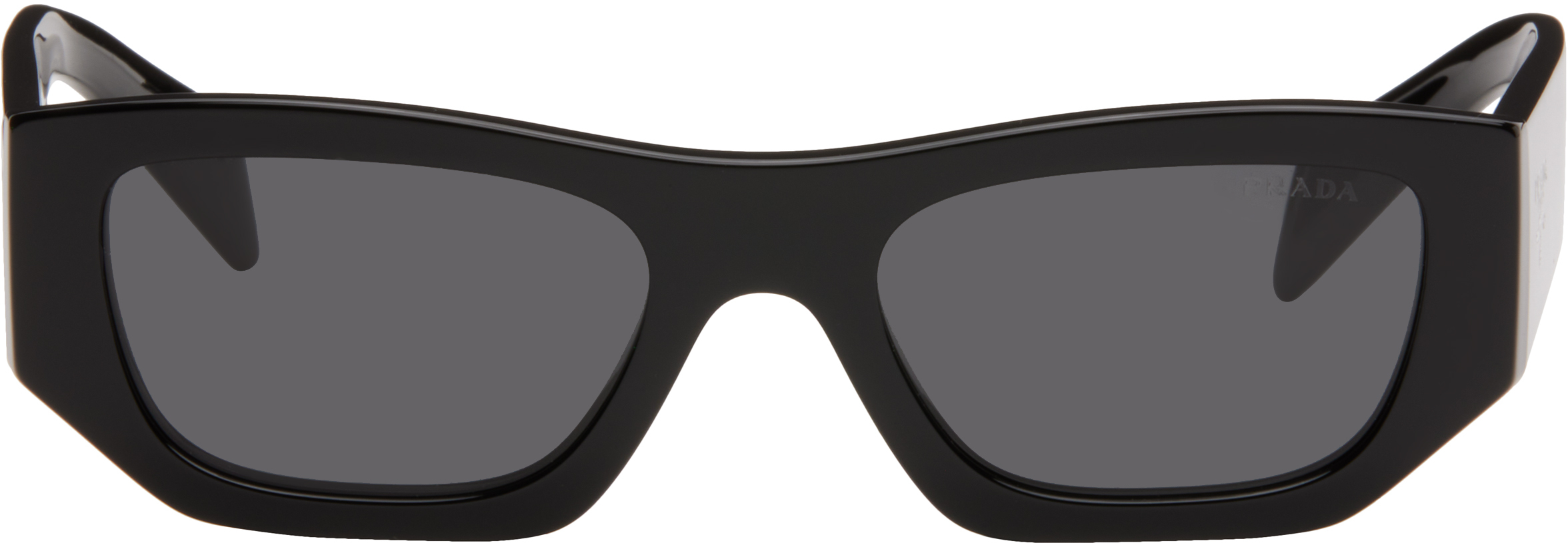 

Солнцезащитные очки «кошачий глаз» из ацетата с черной подушкой Prada Eyewear