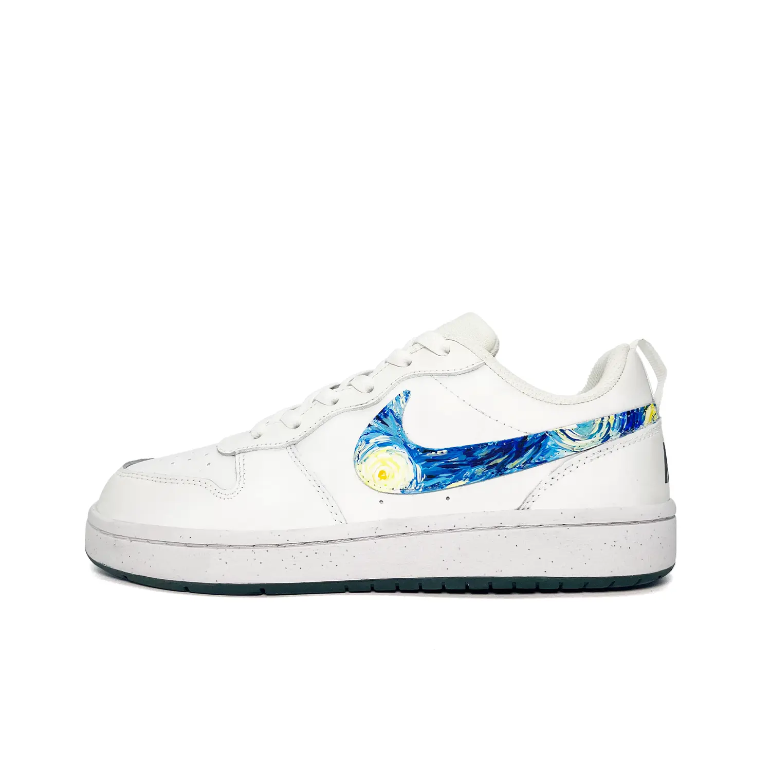 

Кроссовки для скейтбординга Court Borough Van Gogh Starry Sky с нескользящей подошвой и износостойкими протекторами для детей и подростков Nike, белый