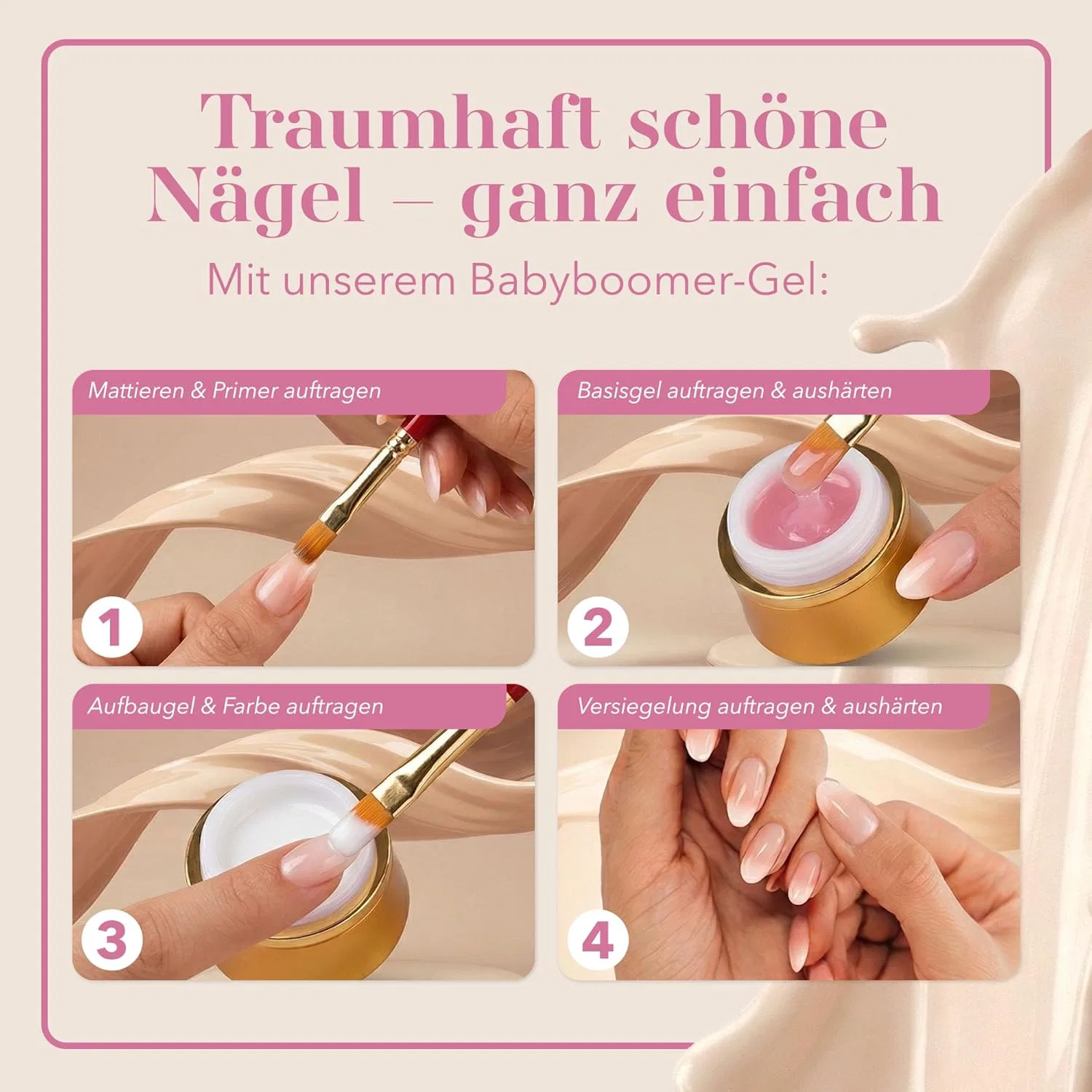 Набор гелей для ногтей Emmi-Nail Baby Boomer Gel Set Emmi Nail, Nude — фото 2