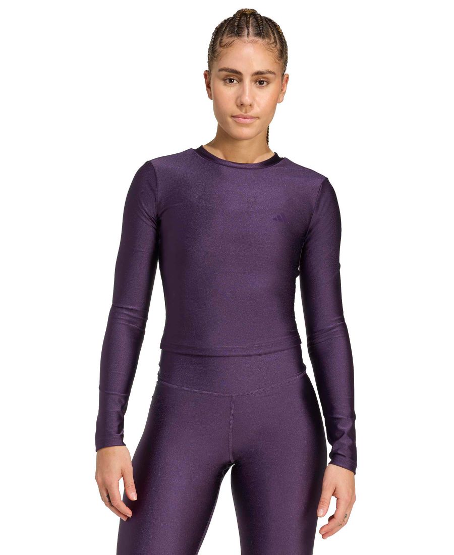 

Женская футболка с длинными рукавами и круглым вырезом Adidas, Aurora Plum, Фиолетовый, Женская футболка с длинными рукавами и круглым вырезом Adidas, Aurora Plum