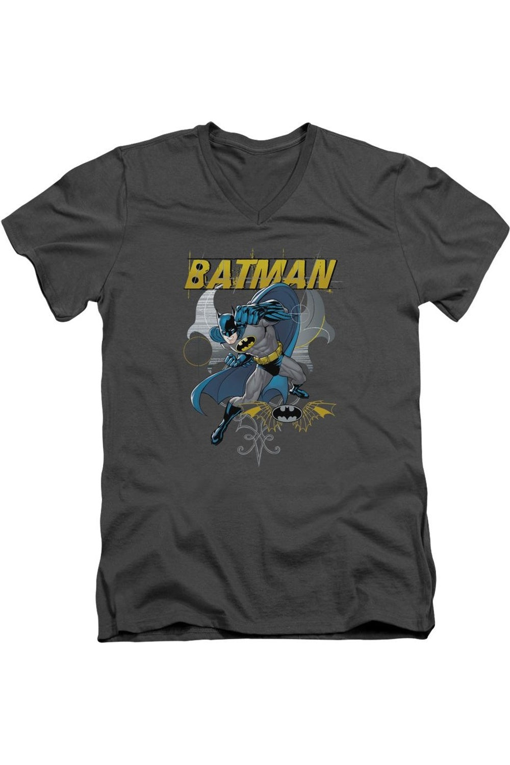 

Футболка Batman Urban Gothic с коротким рукавом и V-образным вырезом для взрослых Gildan, цвет charcoal