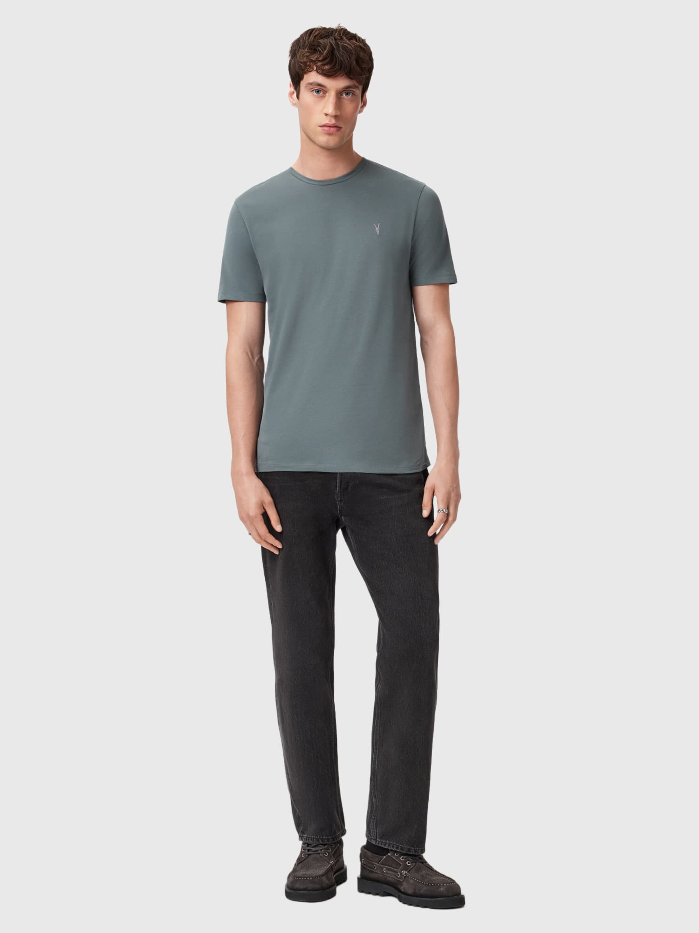 AllSaints Футболка 'BRACE' в цветах Sapphire, Grey, White — фото 4