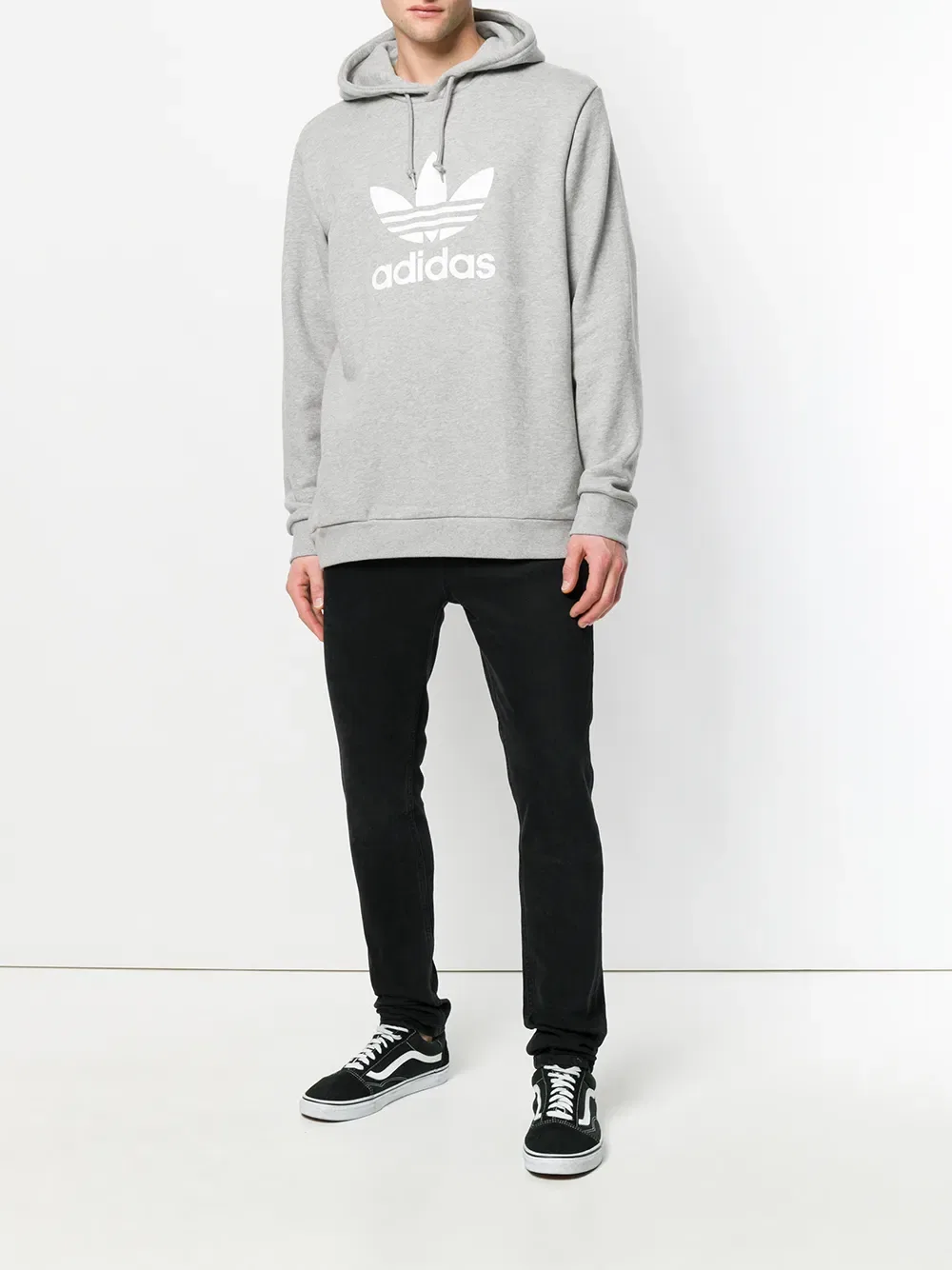 Худи Adidas Originals с трилистником, серый — фото 2