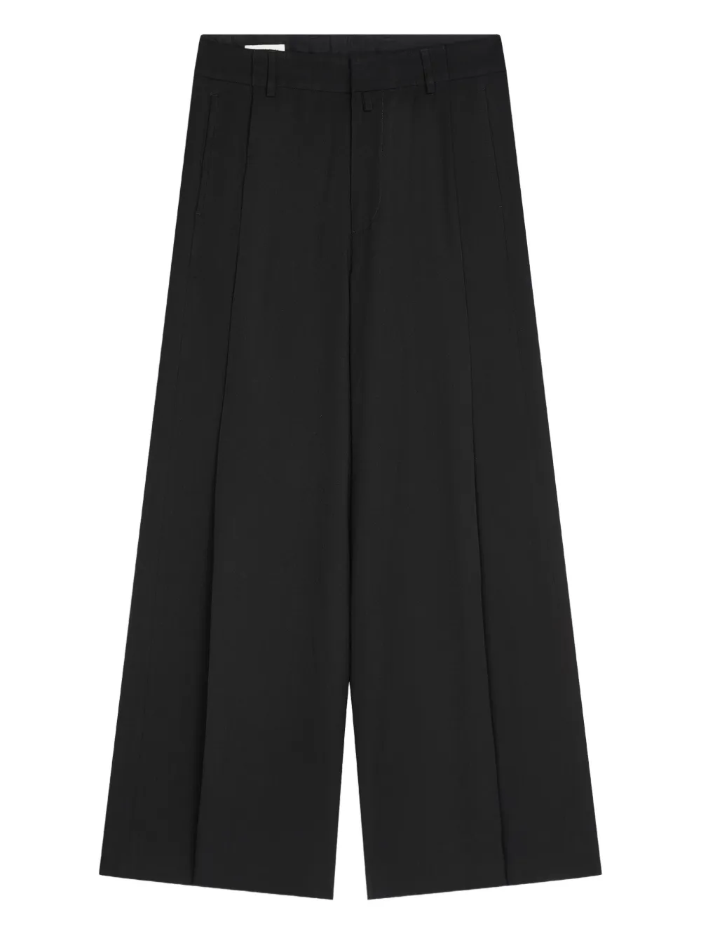 

Шерстяные брюки широкого кроя DRIES VAN NOTEN, черный