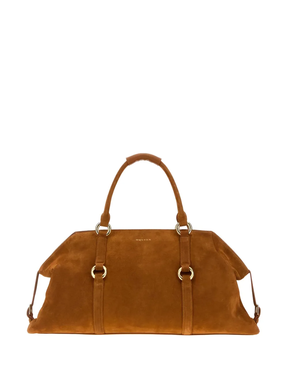

Замшевая сумка-тоут Maxi Farringdon Alexander McQueen, коричневый