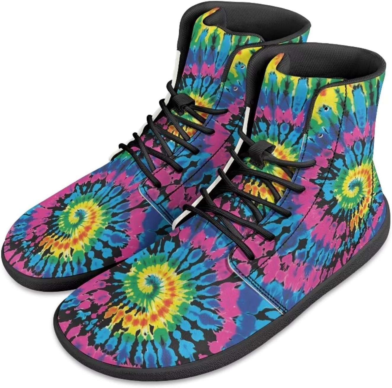 

Мужские кроссовки Jeiento Mens Galaxy Barefoot, повседневные с широким носком, из искусственной кожи, минималистичные, для бега, с нулевым перепадом, Colorful Tie Dye