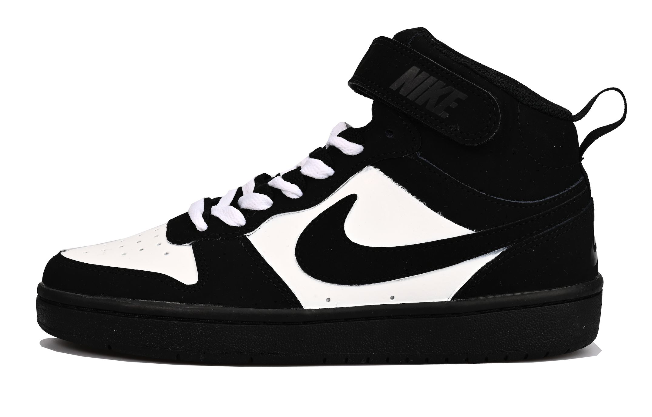 

Nike Court Borough Mid 2 высокие скейтбординг кроссовки для подростков black white