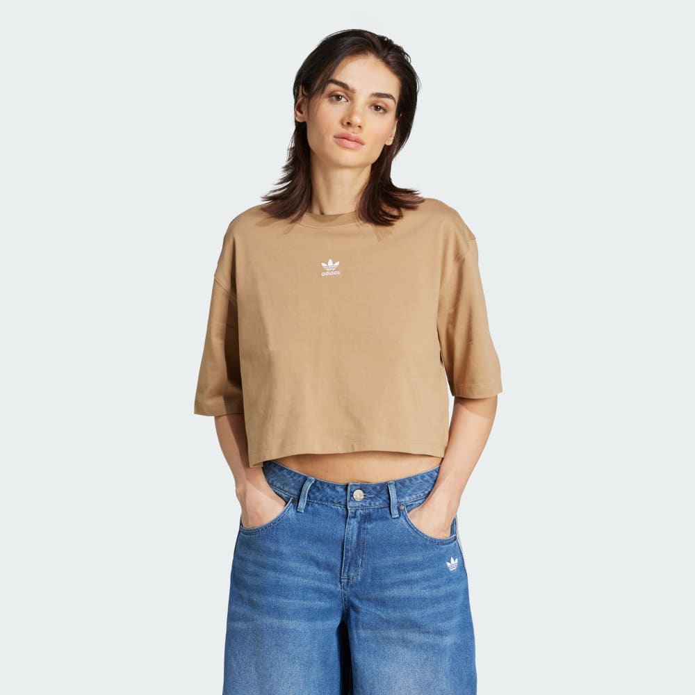 

Футболка Adidas Essentials Crop Tee, цвет Cardboard