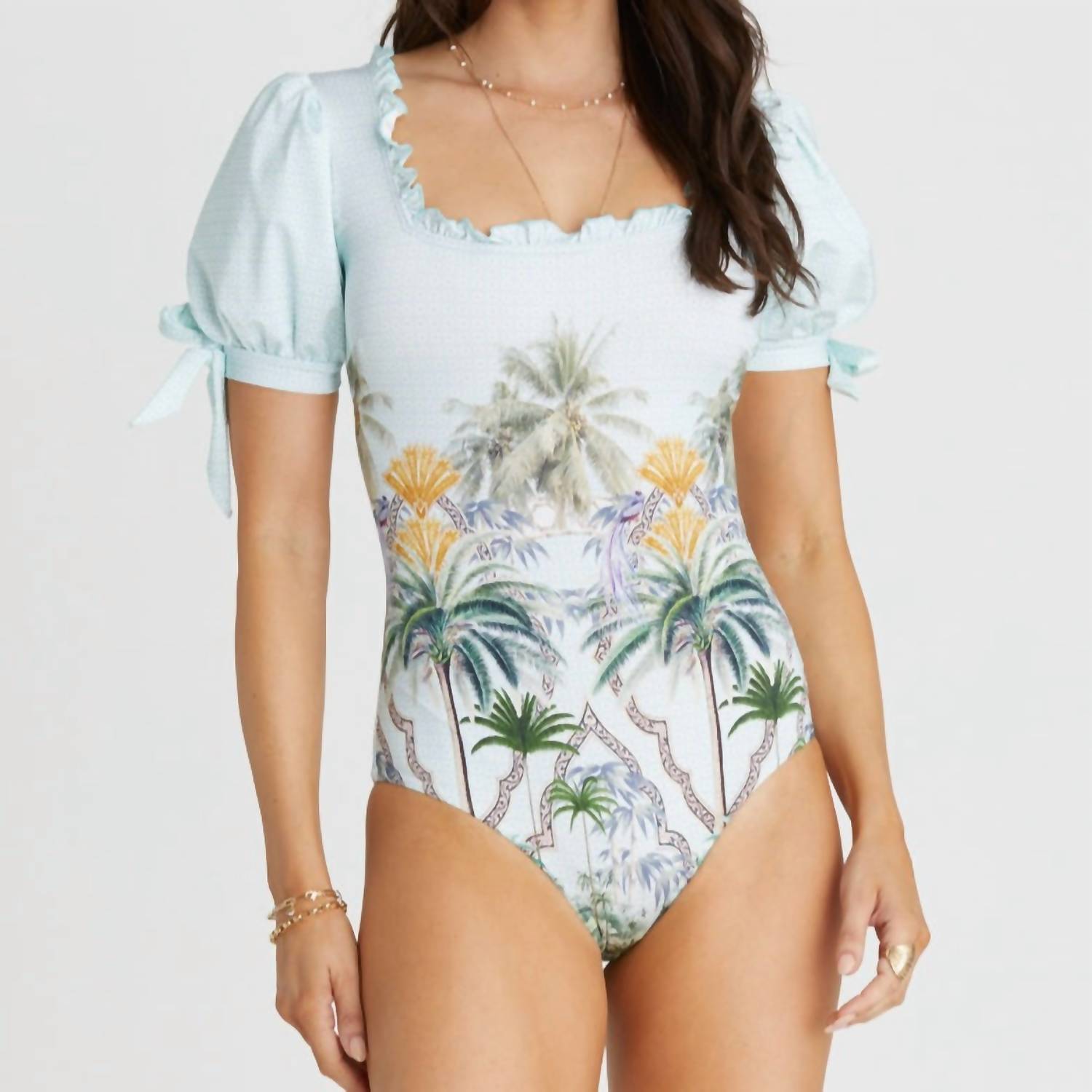 

Palmilla Joanna цельный женский купальник в синем цвете Aqua Blu