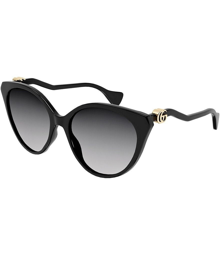 

Женские солнцезащитные очки Gucci Gg1011s «кошачий глаз» 57 мм, черный