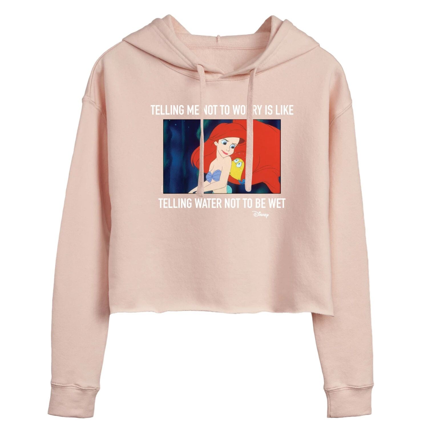 

Укороченное худи Disney's Disney's The Little Mermaid Not Worry для юниоров Licensed Character, розовый