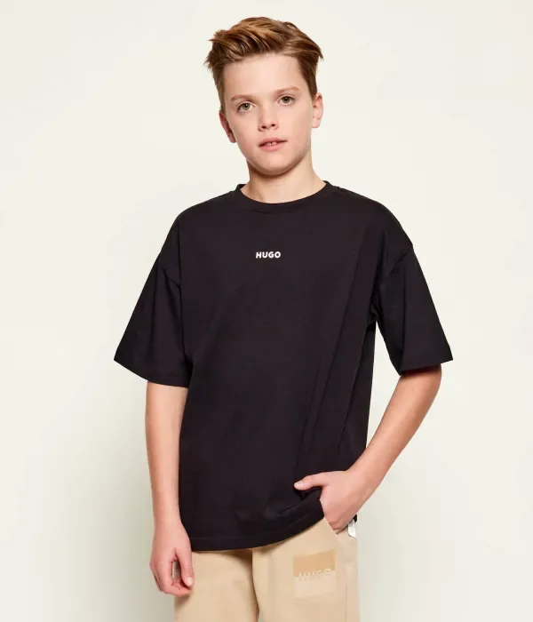 Футболка regular fit Hugo Kids, черный
