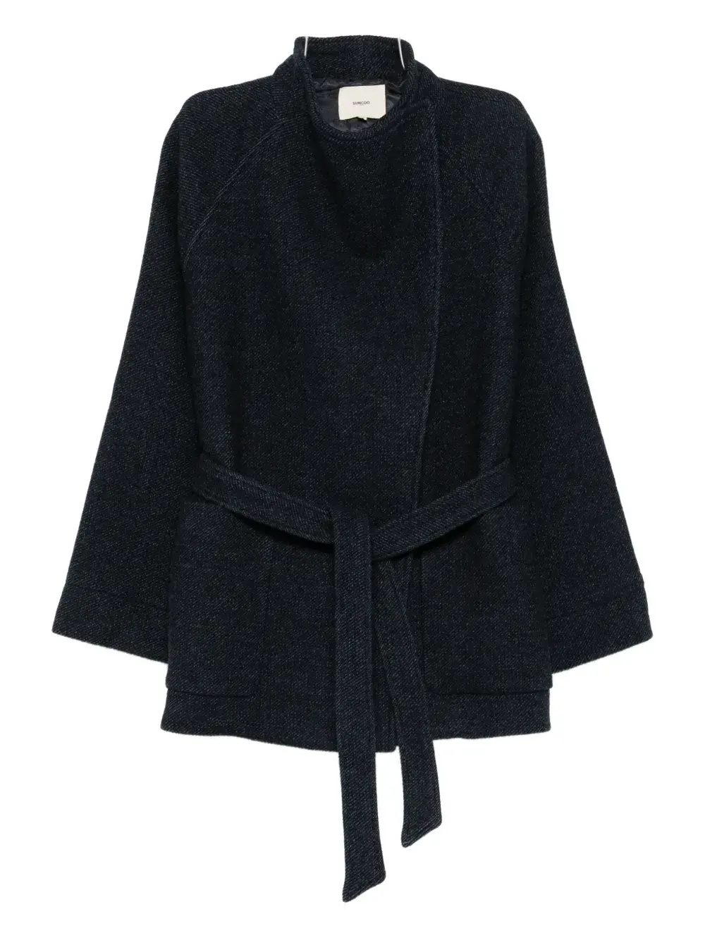 

Хлопковая куртка с поясом Suncoo, синий