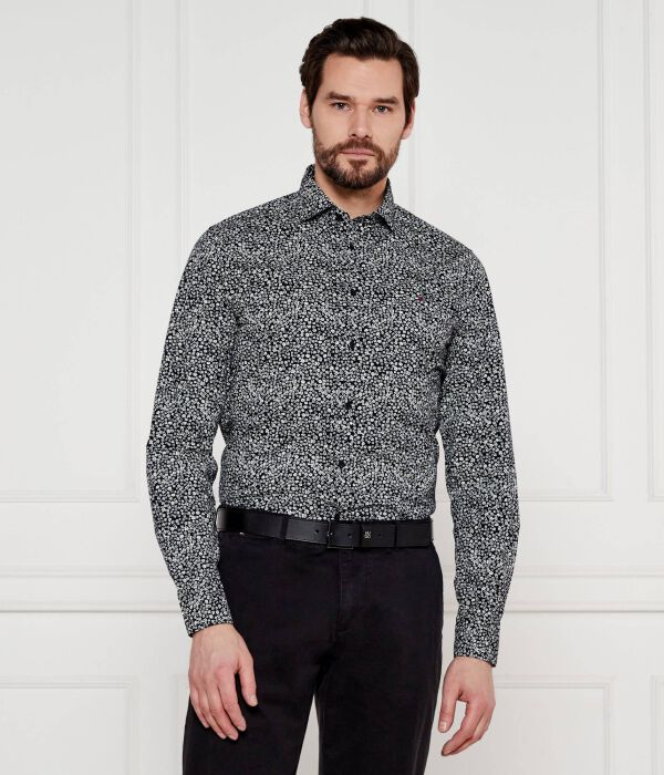 

Цветочная рубашка Slim fit Tommy Hilfiger, черный