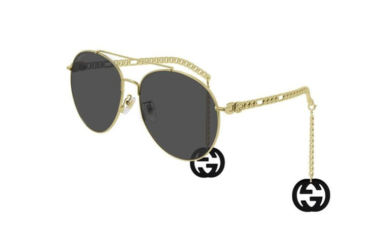 

Очки солнцезащитные Gucci, золотой / черный