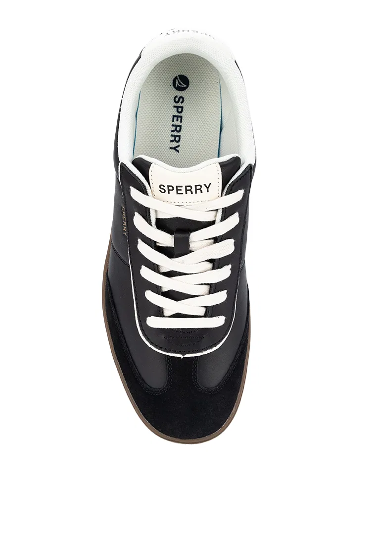 Мужские кожаные кроссовки Pier 90 Sperry, белый/черный — фото 4
