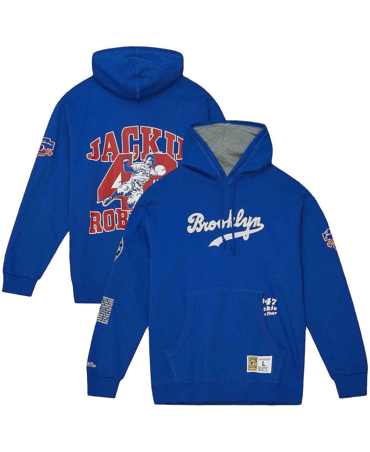 

Мужской флисовый пуловер с капюшоном Jackie Robinson Royal Brooklyn Dodgers Cooperstown Collection Legends Mitchell & Ness