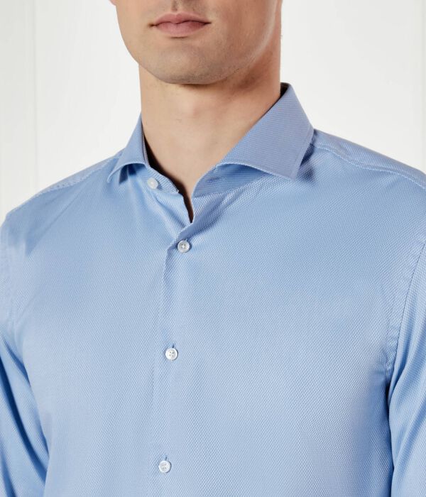 Рубашка h-моток-распространение-c1-222 Slim fit Boss, синий — фото 4