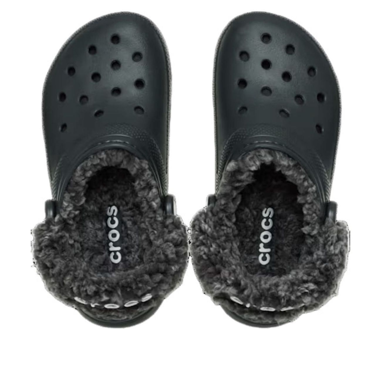 Классические сабо Crocs на флисовой подкладке, черные — фото 3