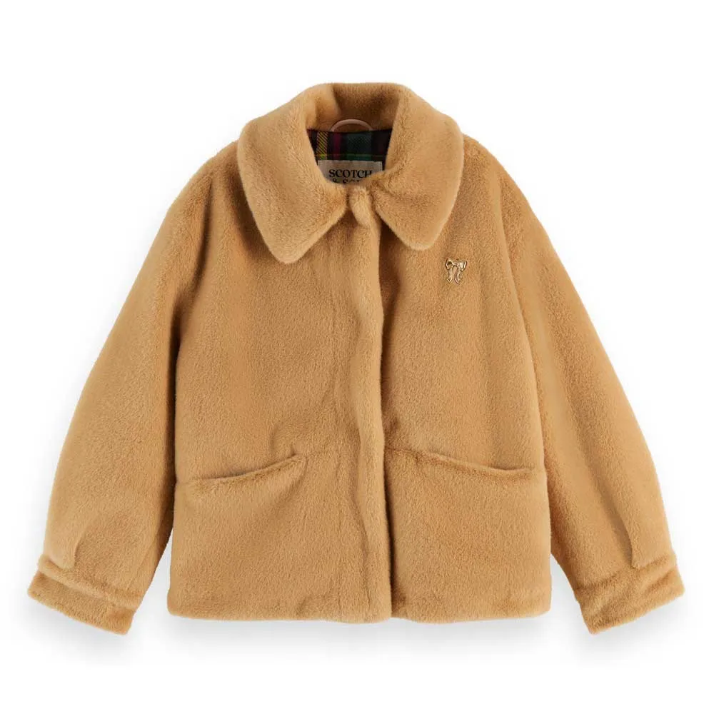 

Куртка Scotch & Soda Faux Fur, коричневый