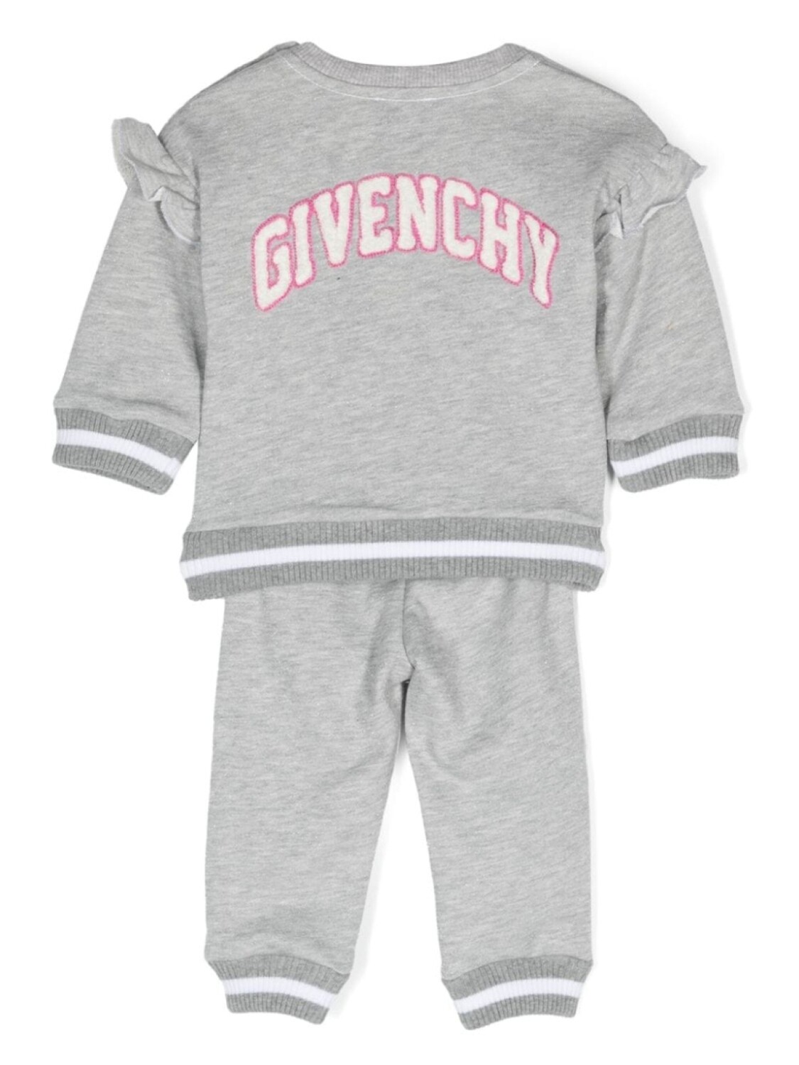 Givenchy Kids спортивный костюм с нашивкой-логотипом, серый — фото 2