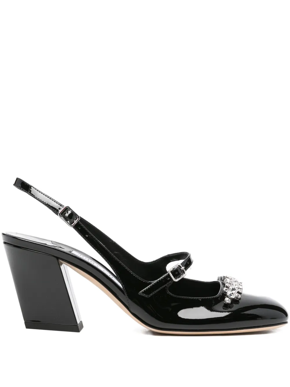 Туфли Belinda 70 с ремешком на пятке JIMMY CHOO, черный