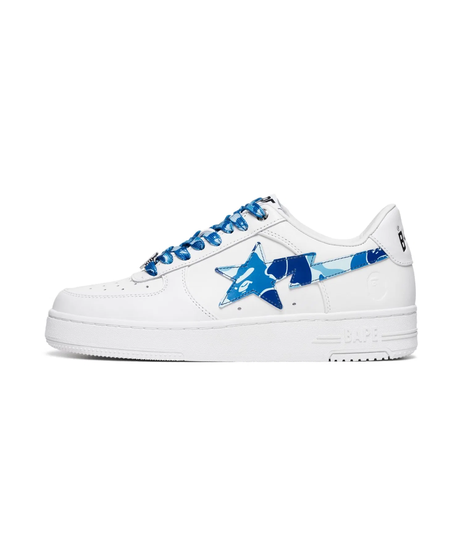 Мужские кожаные кроссовки ABC CAMO BAPE STA A BATHING APE зелёные — фото 3