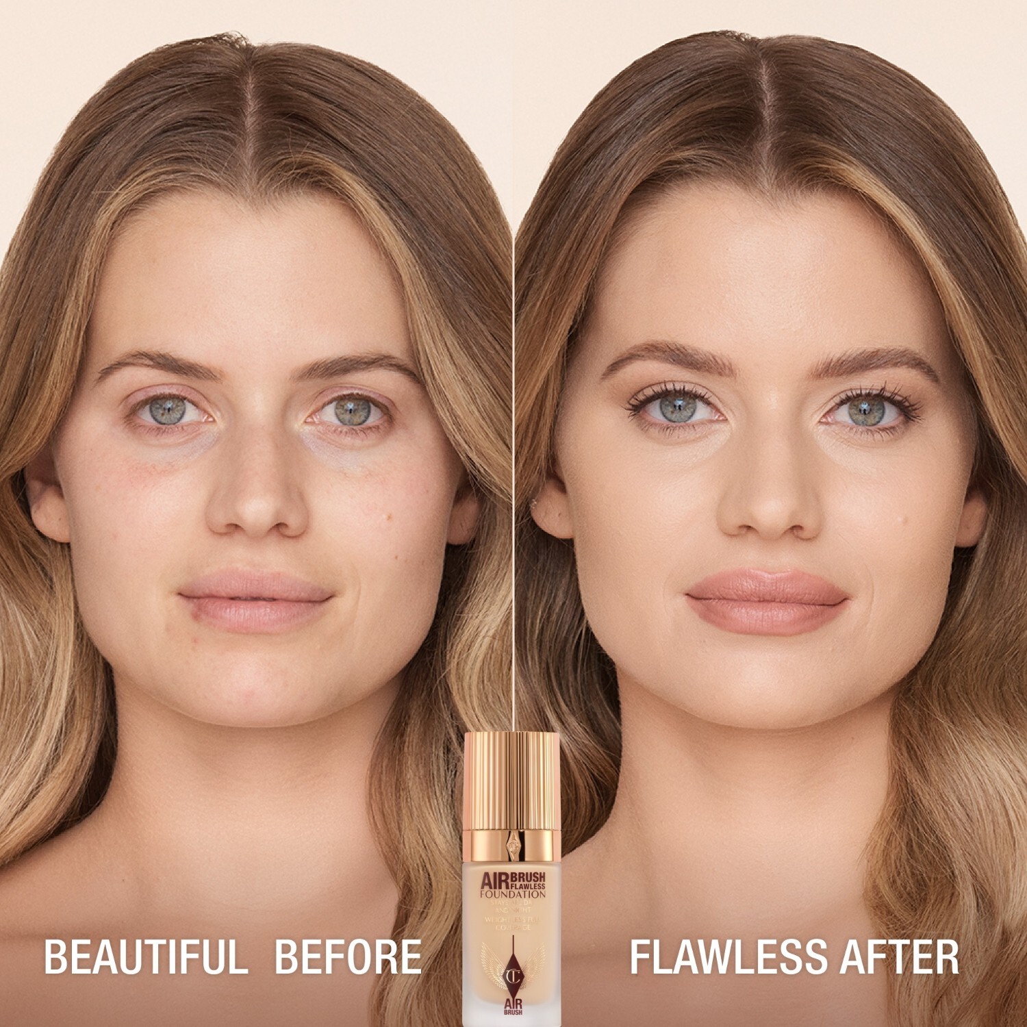 Тональный крем для лица airbrush flawless Charlotte Tilbury, neutral 4, объем 30 мл — фото 2