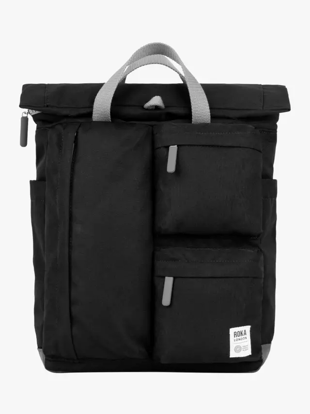 

Рюкзак ROKA London Waterhouse Recycled Canvas Rolltop, цвет ash