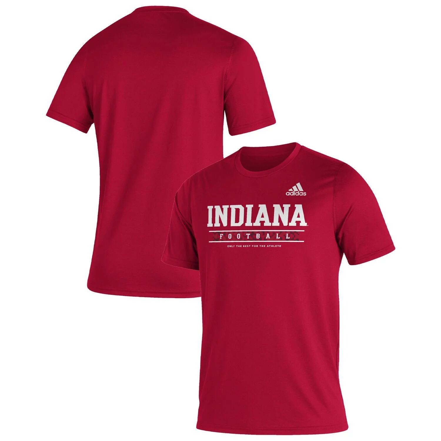

Мужская футболка Crimson Indiana Hoosiers Sideline Football Locker Practice Creator AEROREADY adidas