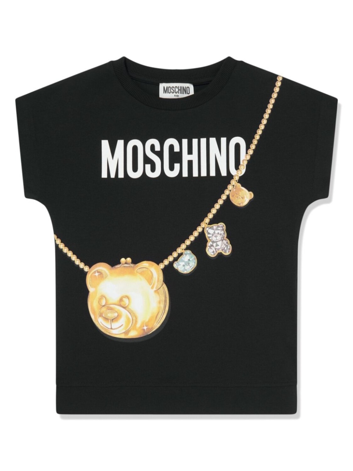 

Moschino Kids футболка с графичным принтом, черный