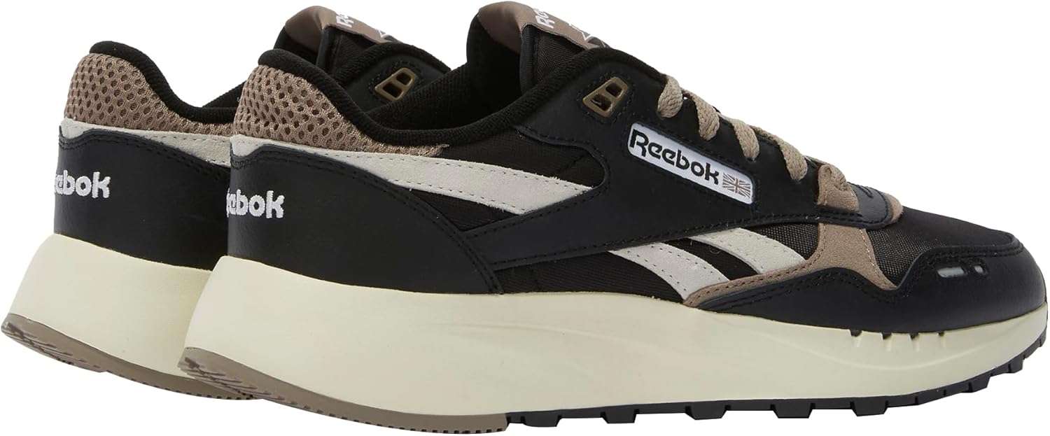 Мужские кроссовки Reebok Classic Leather 2400, черный/серый — фото 3
