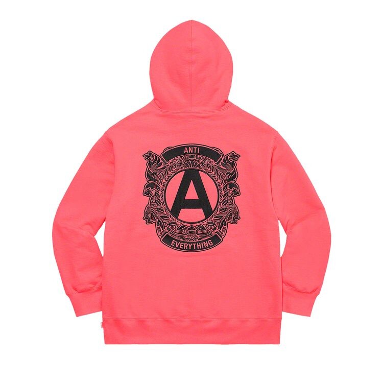 Толстовка Supreme Anti Hooded Sweatshirt Bright Coral, розовый — фото 2