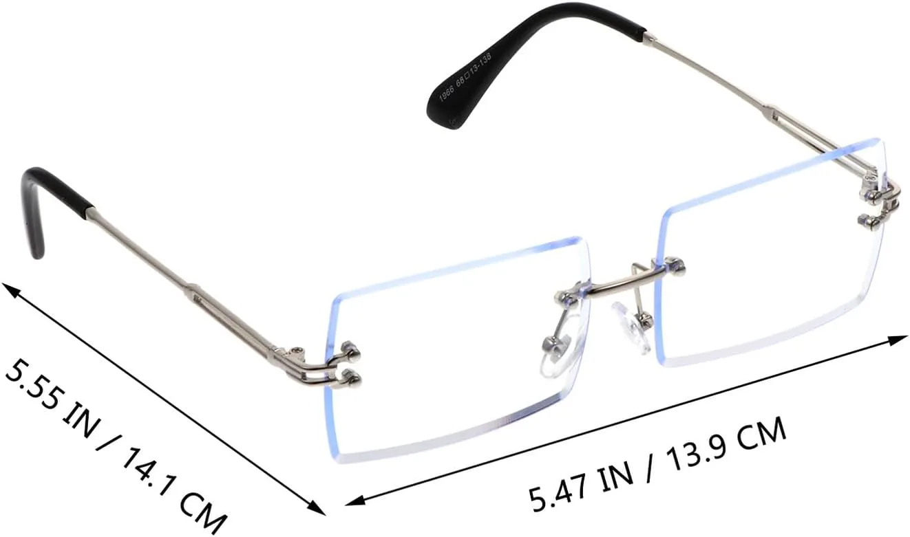 

Женские солнцезащитные очки без оправы квадратной формы с защитой от УФ-излучения. Очки для активного отдыха на пляже, фотосессий и вечеринок Abaodam, Transparent
