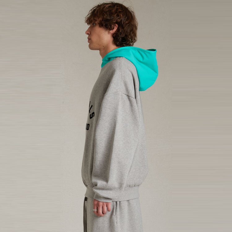 SS24 Толстовка мужская Mint Leaf Fear Of God Essentials, цвет Mint Leaf — фото 4