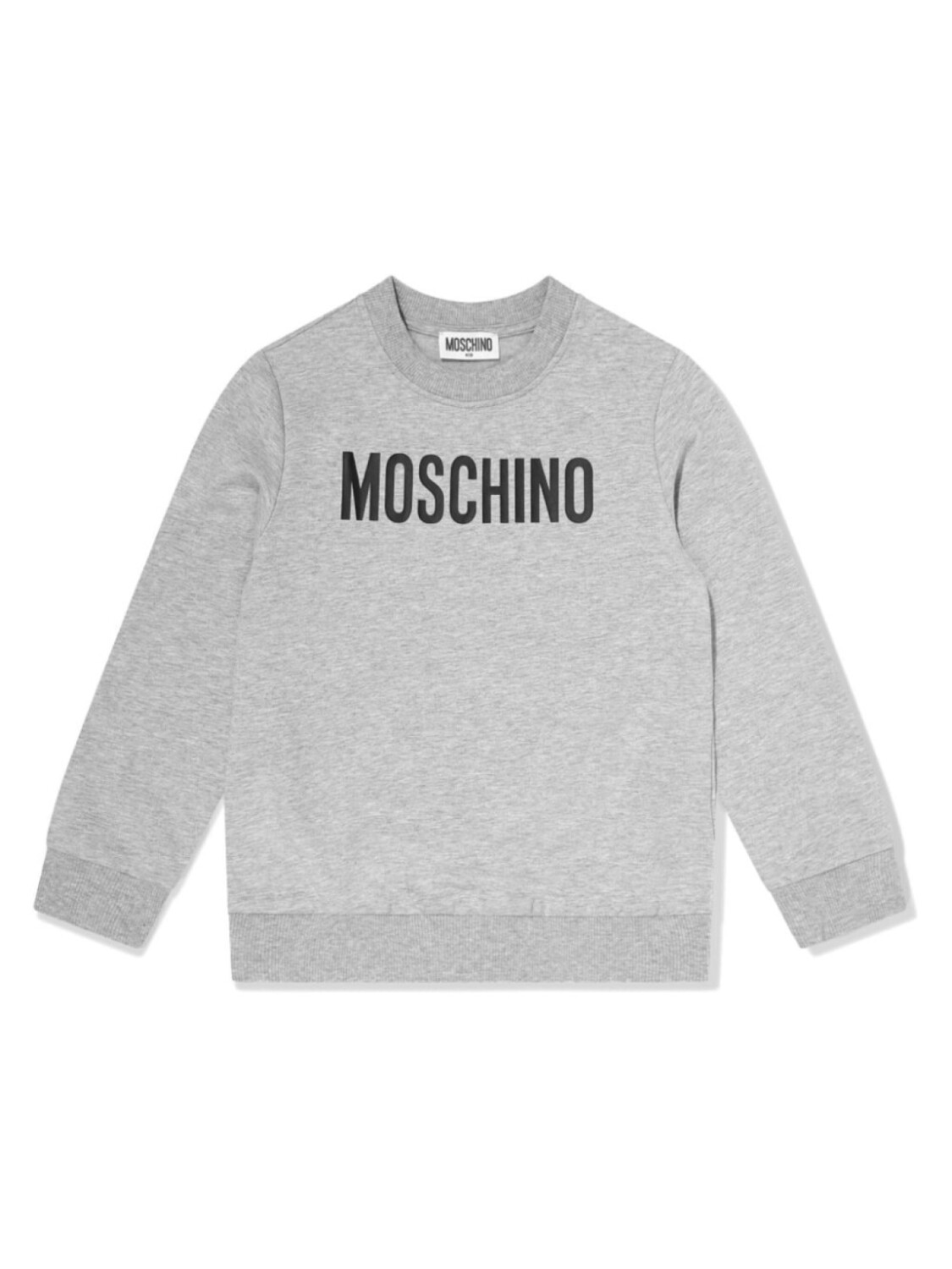 

Хлопковая толстовка с логотипом Moschino Kids, серый