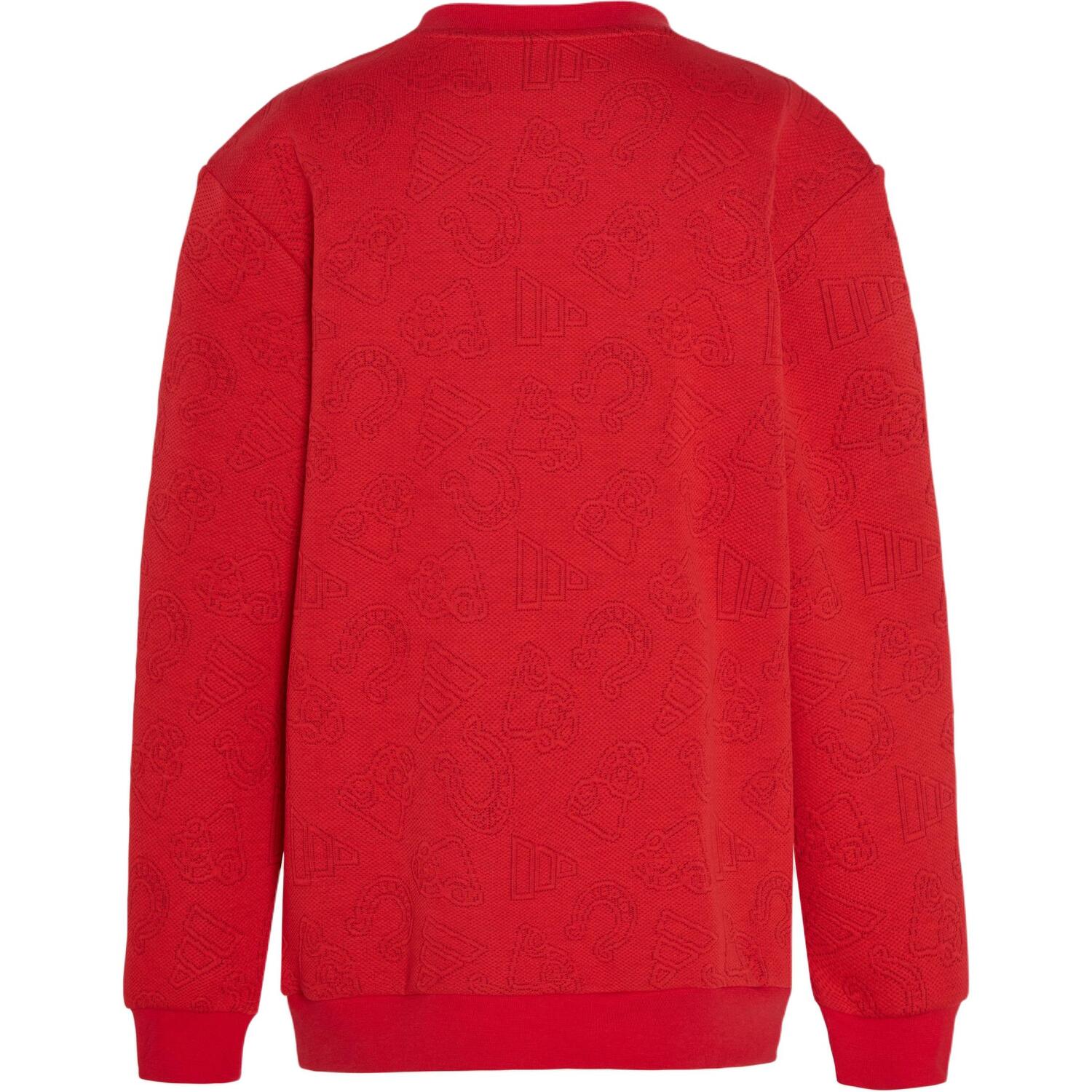 Детская толстовка FW25, вязаная, с круглым вырезом Adidas, светлый scarlet/chestnut красный — фото 3