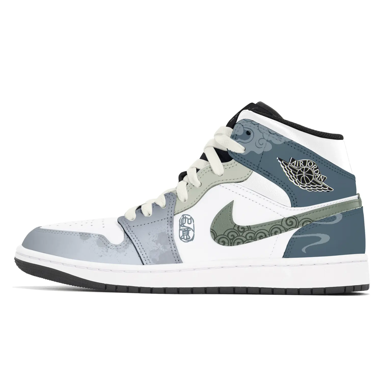 

Jordan Air 1 Dust, Light Sea устойчивые к истиранию мид-топ винтажные баскетбольные кроссовки мужские blue