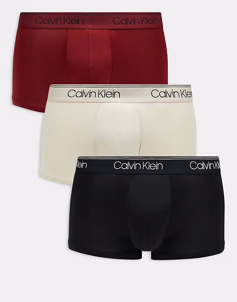 

Комплект из 3 трусов Calvin Klein Microfiber Stretch с низкой посадкой черного/красного/нейтрального цвета