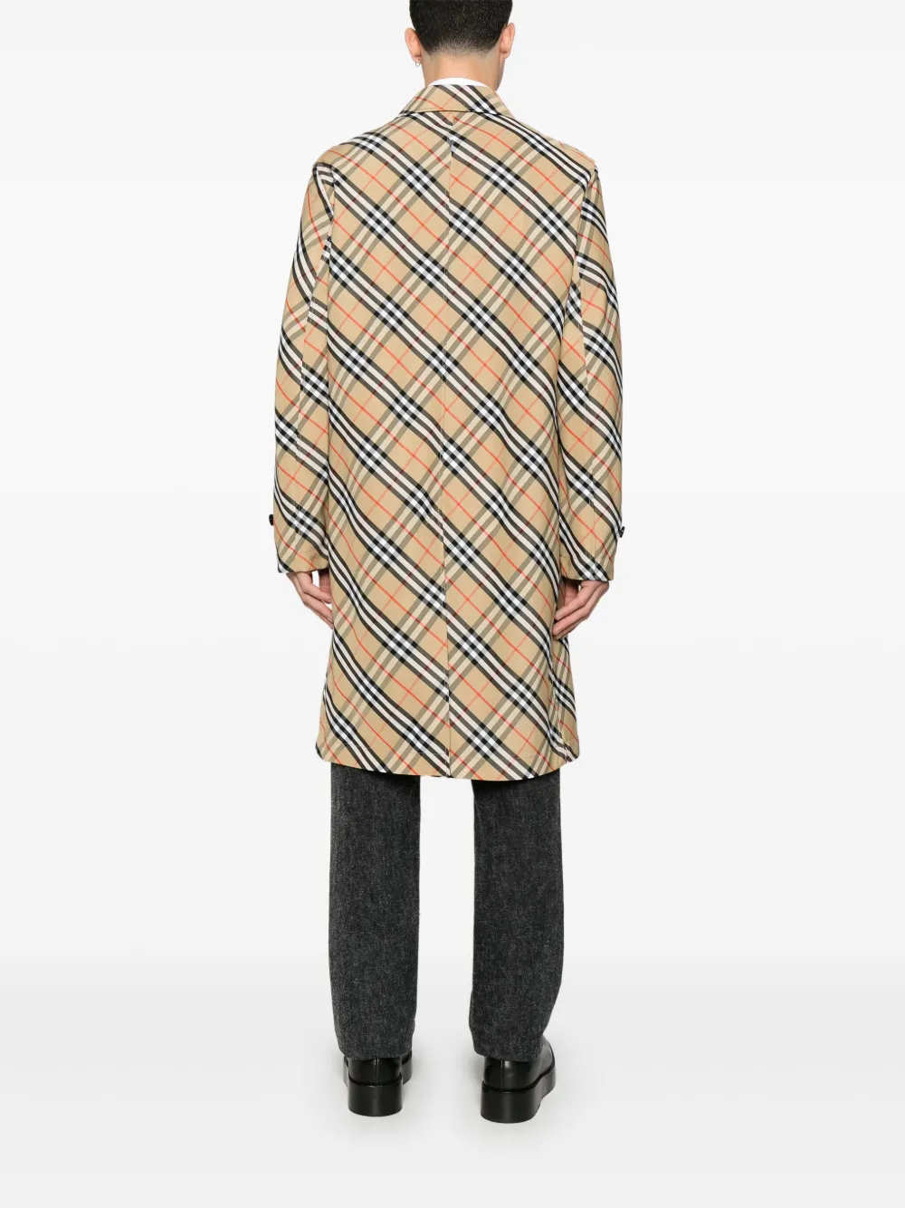 Пальто BURBERRY Vintage Check, нейтральное — фото 4
