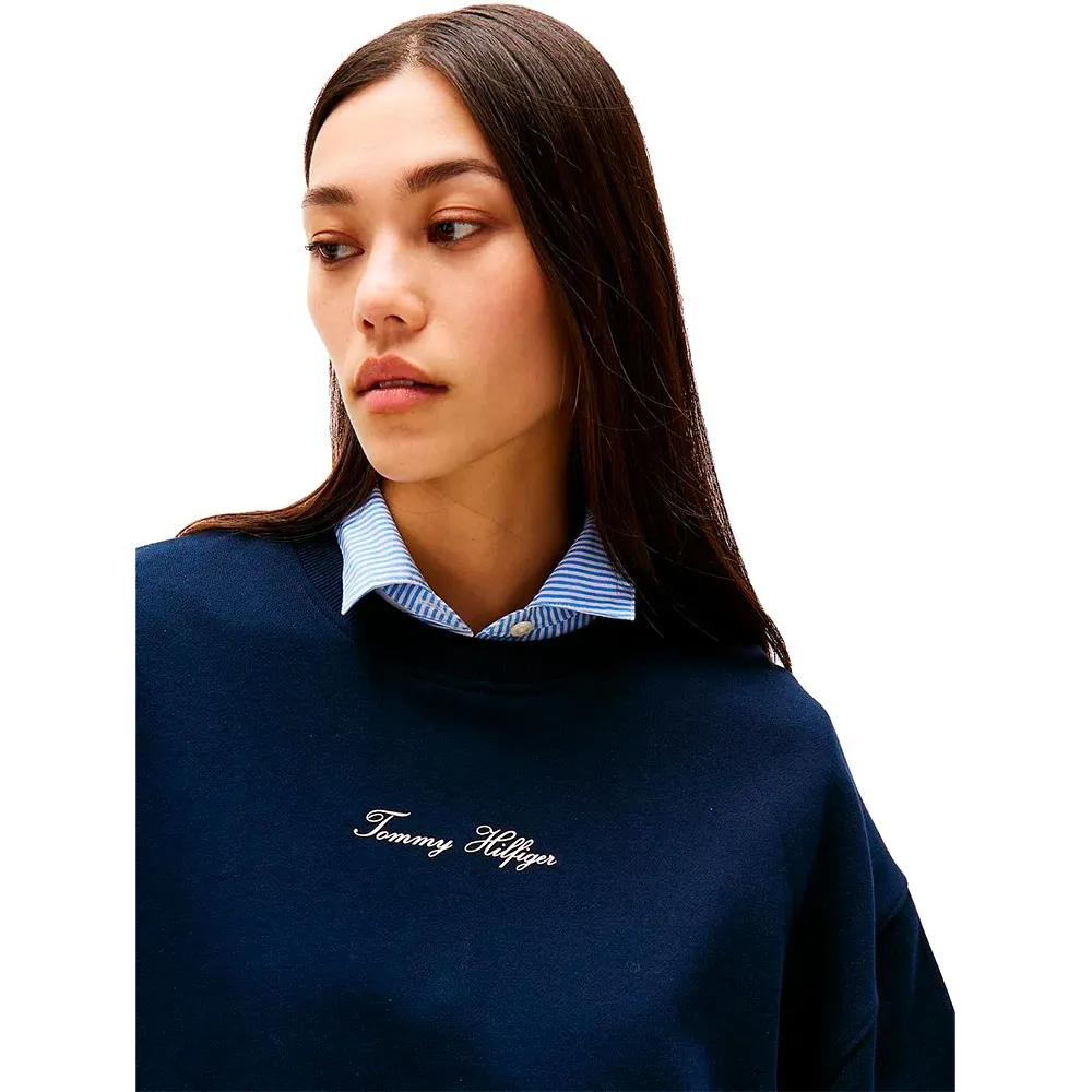 Толстовка Tommy Hilfiger Classic Script Terry, синий — фото 4