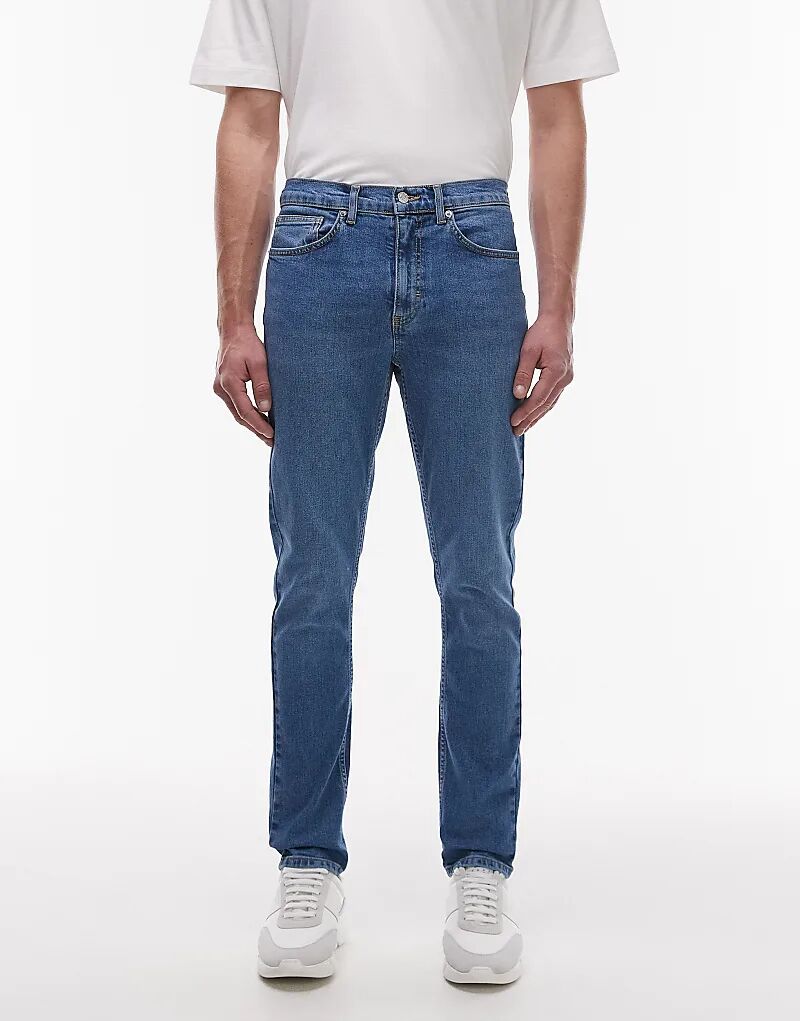 

Узкие джинсы Topman стретч, средне-синего цвета