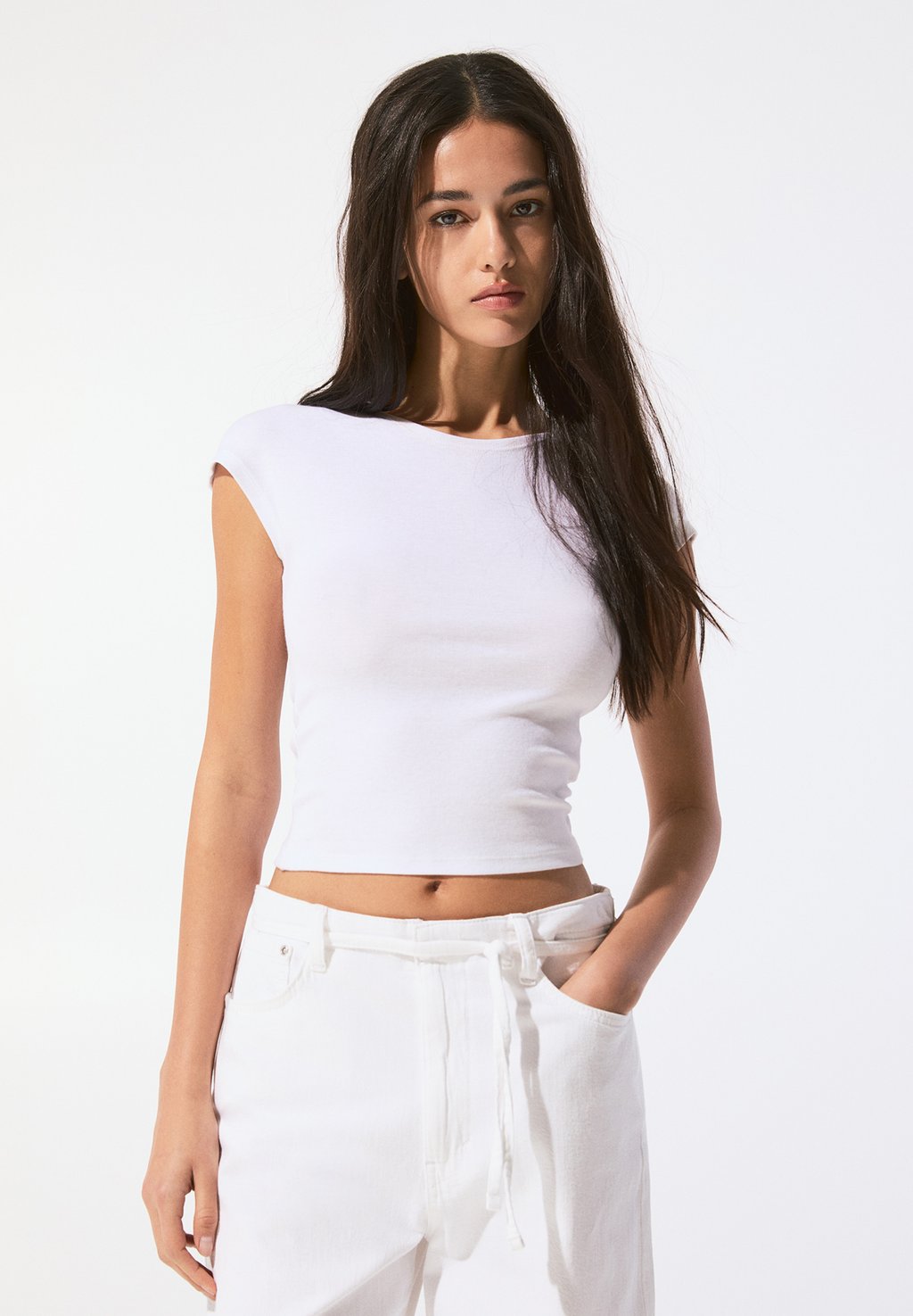 

Базовая футболка PULL&BEAR, белый