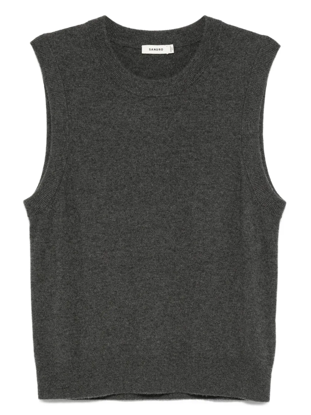 

Топ с круглым вырезом SANDRO, серый