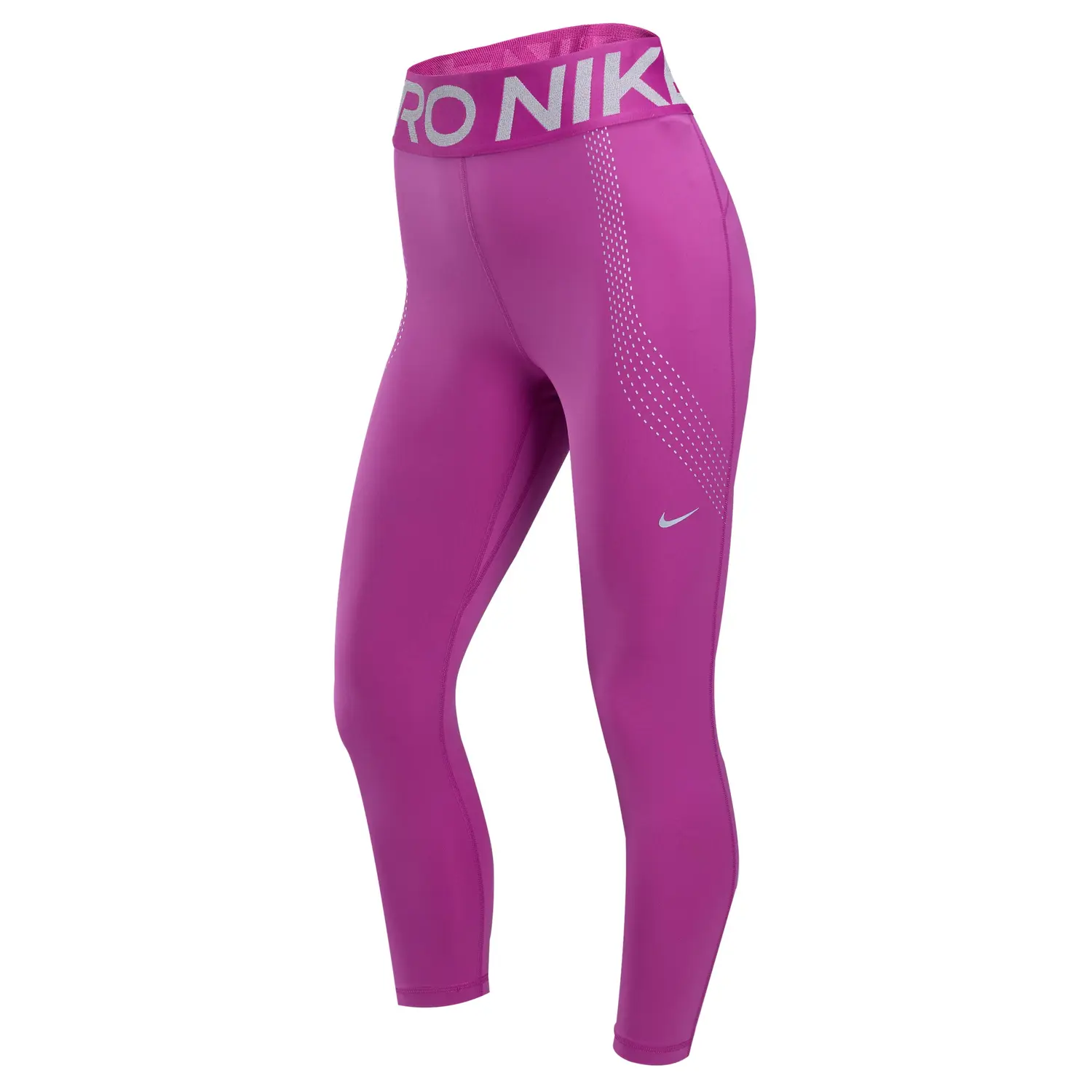 

Nike Спортивные брюки Dri Fit PRO SCULPT женские, ярко-фиолетовые, красные/серебристые