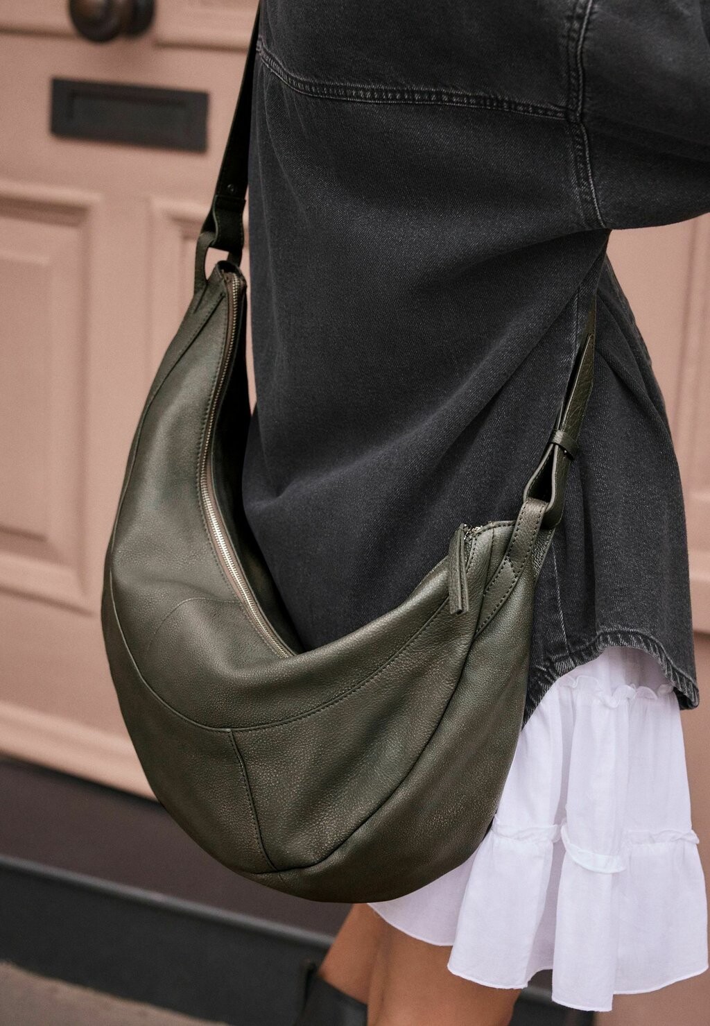 

Сумка через плечо WASHED OVERSIZED SLING REGULAR FIT Next, серый