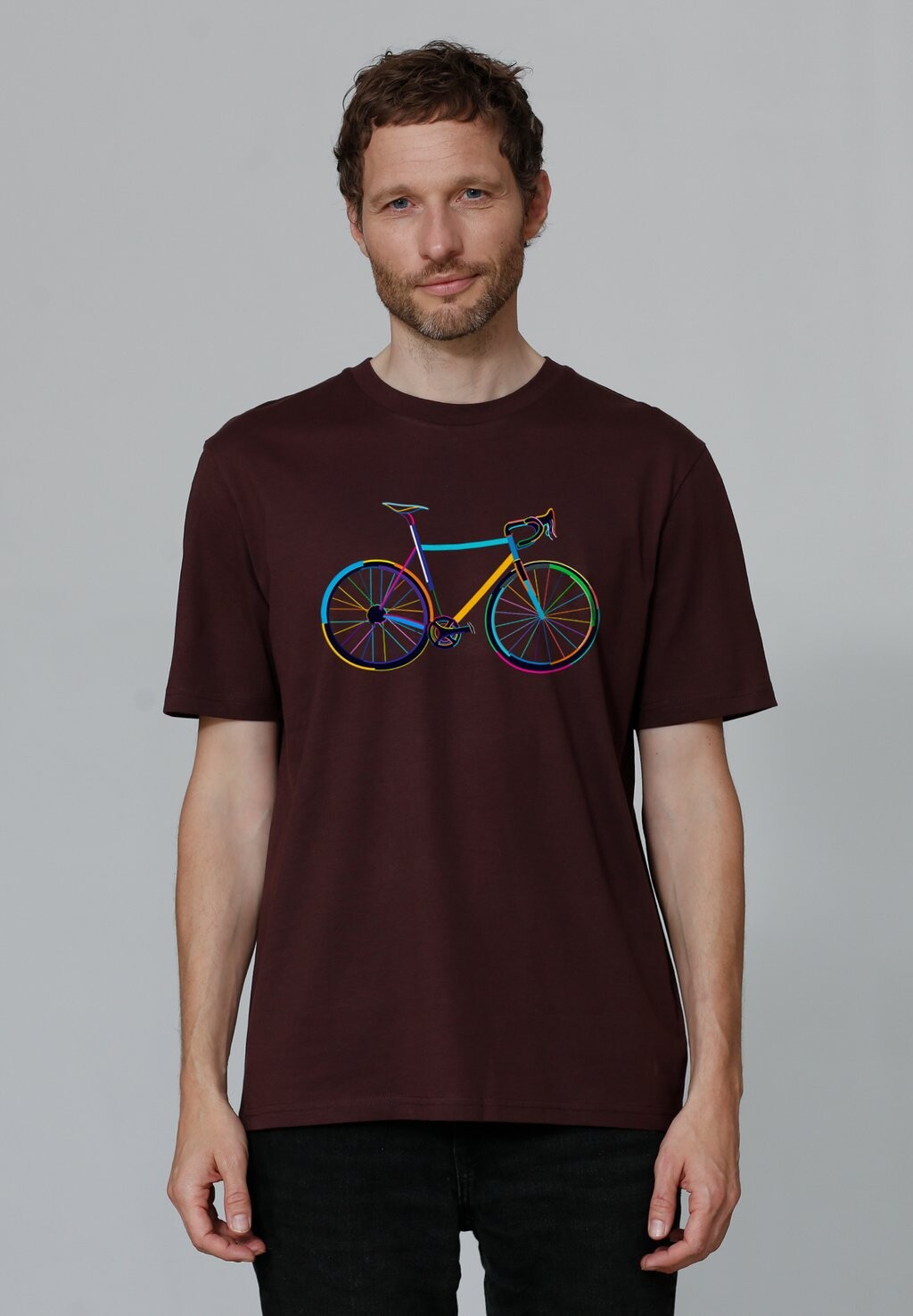 

Футболка с принтом FAHRRAD BY NIGHT watapparel, темно-красный