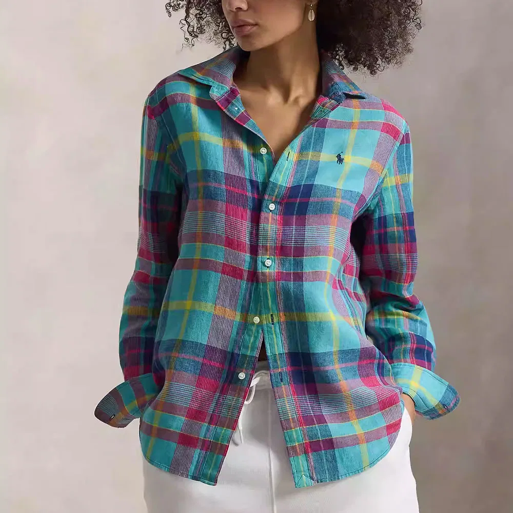 Рубашка с клетчатым принтом Polo Ralph Lauren Мультиколор — фото 3