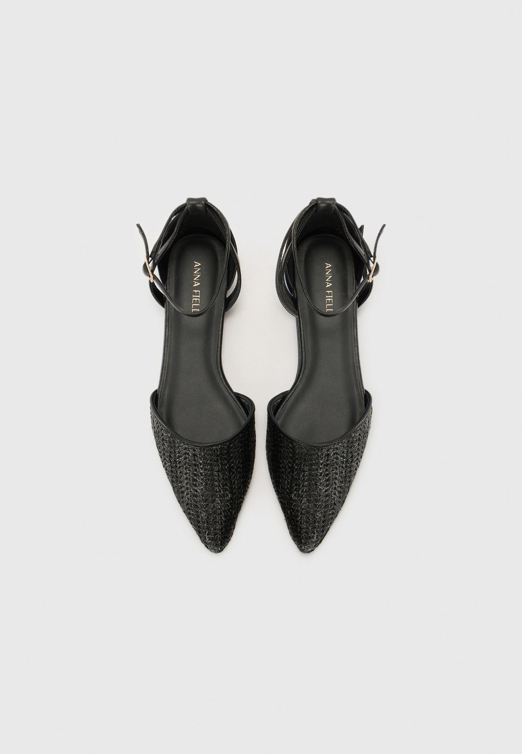 Балетки с ремешком на щиколотке Anna Field by Zalando, черный — фото 4