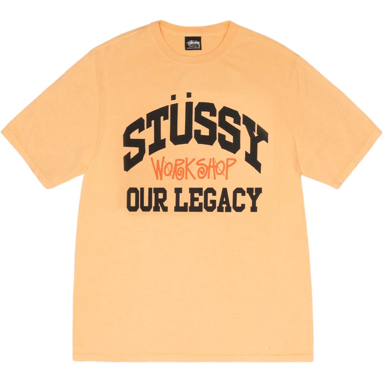 

Футболка Our Legacy Work Shop Collegiate Pigment Dyed Stussy, желтый